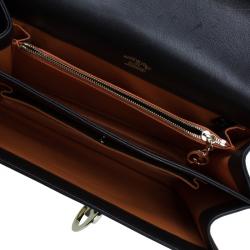 مملوكة مسبقًا Gucci Black Suede Medium 1973 Double G Shoulder Flap Bag