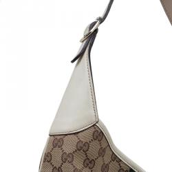 Pre Owned حقيبة غوتشي O جاكي ويب كانفاس GG أوف وايت/ بيج