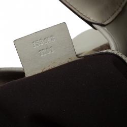 Pre Owned حقيبة غوتشي O جاكي ويب كانفاس GG أوف وايت/ بيج