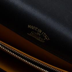 مملوكة مسبقًا حقيبة كتف غوتشي قلاب G دابل 1973 متوسطة سويدي أسود