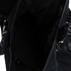 مملوكة مسبقًا Gucci Black GG Canvas Medium Horsebit Pelham Shoulder Bag