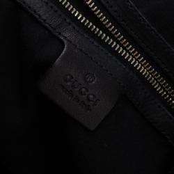 مملوكة مسبقًا Gucci Black GG Canvas Medium Horsebit Pelham Shoulder Bag