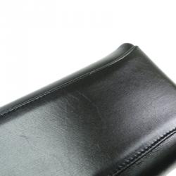 Pre Owned Gucci Black Leather Vintage Top Handle Bag