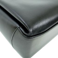 Pre Owned Gucci Black Leather Vintage Top Handle Bag