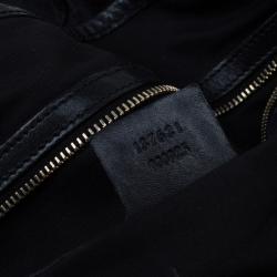 Pre Owned Gucci Black GG Canvas Medium Horsebit Pelham Shoulder Bag
