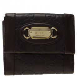 Gucci Brown Guccissima Leather French Wallet