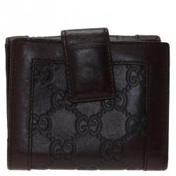 Gucci Brown Guccissima Leather French Wallet