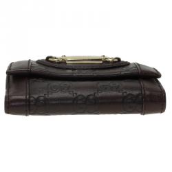 Gucci Brown Guccissima Leather French Wallet