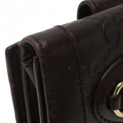 Gucci Brown Guccissima Leather French Wallet