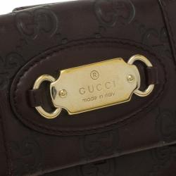 Gucci Brown Guccissima Leather French Wallet