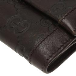 Gucci Brown Guccissima Leather French Wallet