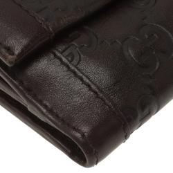 Gucci Brown Guccissima Leather French Wallet