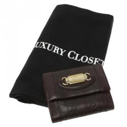 Gucci Brown Guccissima Leather French Wallet