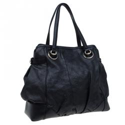 مملوكة مسبقًا حقيبة يد غوتشي فول مون جلد غوتشيسيما أسود