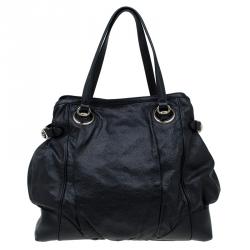 مملوكة مسبقًا حقيبة يد غوتشي فول مون جلد غوتشيسيما أسود