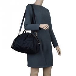 Pre Owned حقيبة غوتشي بوسطن سوكي متوسطة كانفاس GG أسود