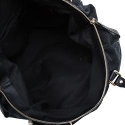 Pre Owned حقيبة غوتشي بوسطن سوكي متوسطة كانفاس GG أسود