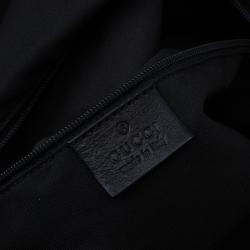 Pre Owned حقيبة غوتشي بوسطن سوكي متوسطة كانفاس GG أسود