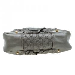 مملوكة مسبقًا حقيبة غوتشي جوكي متوسطة جلد غوتشيسيما رصاصي