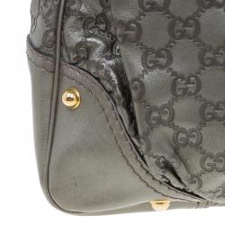 مملوكة مسبقًا حقيبة غوتشي جوكي متوسطة جلد غوتشيسيما رصاصي