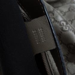 مملوكة مسبقًا حقيبة غوتشي جوكي متوسطة جلد غوتشيسيما رصاصي