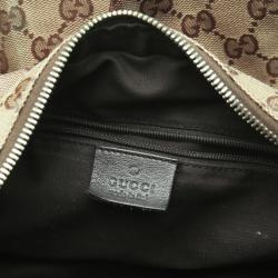 Gucci Beige/Ebony GG Crystal Coated Canvas Vintage Web Hobo