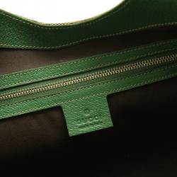 مملوكة مسبقًا حقيبة كتف غوتشي باردوت كانفاس GG أخضر/ بيج