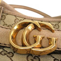 Pre Owned Gucci Beige/Brown GG Canvas Medium Running Tote