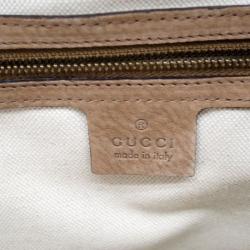 Pre Owned Gucci Beige/Brown GG Canvas Medium Running Tote