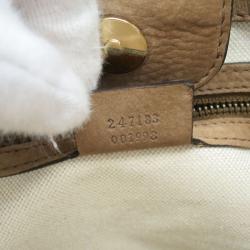 Pre Owned Gucci Beige/Brown GG Canvas Medium Running Tote