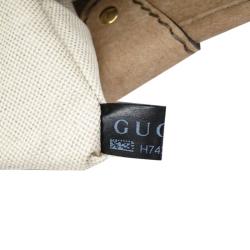 Pre Owned Gucci Beige/Brown GG Canvas Medium Running Tote