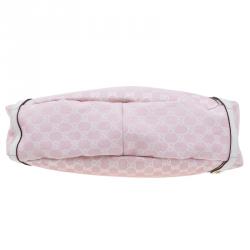 Pre Owned حقيبة كتف غوتشي أيبي كانفاس GG وردي متوسطة