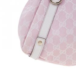 Pre Owned حقيبة كتف غوتشي أيبي كانفاس GG وردي متوسطة