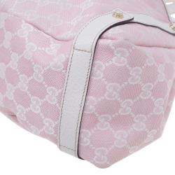 Pre Owned حقيبة كتف غوتشي أيبي كانفاس GG وردي متوسطة