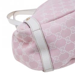 Pre Owned حقيبة كتف غوتشي أيبي كانفاس GG وردي متوسطة