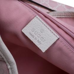 Pre Owned حقيبة كتف غوتشي أيبي كانفاس GG وردي متوسطة