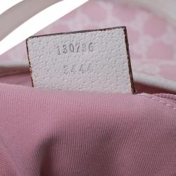 Pre Owned حقيبة كتف غوتشي أيبي كانفاس GG وردي متوسطة