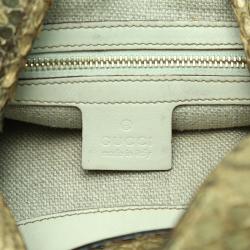 Pre Owned حقيبة هوبو غوتشي جاكي اوو بوفير جلد ثعبان بيج