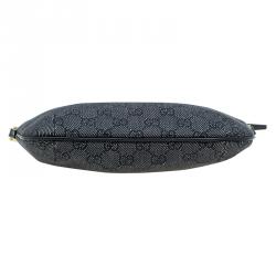 Pre Owned Gucci Black GG Denim Pochette Bag