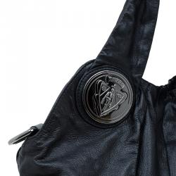 مملوكة مسبقًا Gucci Black Leather Large Hysteria Hobo