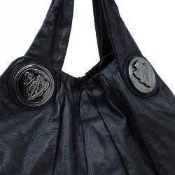 مملوكة مسبقًا Gucci Black Leather Large Hysteria Hobo