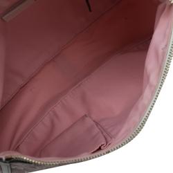 Pre Owned Gucci Pink/White GG Canvas Shoulder Bag