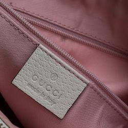 Pre Owned Gucci Pink/White GG Canvas Shoulder Bag