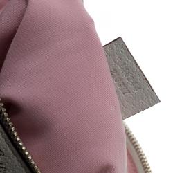Pre Owned Gucci Pink/White GG Canvas Shoulder Bag