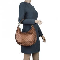 مملوكة مسبقًا حقيبة غوتشي متوسطة توينز GG جلد غوتشيسيما برونزي