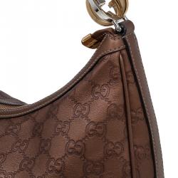 مملوكة مسبقًا حقيبة غوتشي متوسطة توينز GG جلد غوتشيسيما برونزي