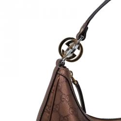 مملوكة مسبقًا حقيبة غوتشي متوسطة توينز GG جلد غوتشيسيما برونزي