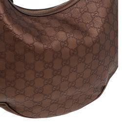 مملوكة مسبقًا حقيبة غوتشي متوسطة توينز GG جلد غوتشيسيما برونزي