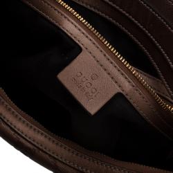 مملوكة مسبقًا حقيبة غوتشي متوسطة توينز GG جلد غوتشيسيما برونزي