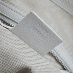 مملوكة مسبقًا Gucci White Leather Large Techno Horsebit Flap Shoulder Bag